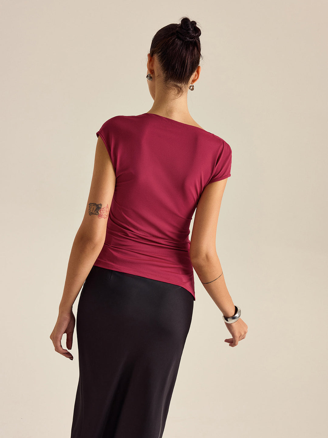 Asymmetrical Design Top  Liora Lane Boutique T-Shirts