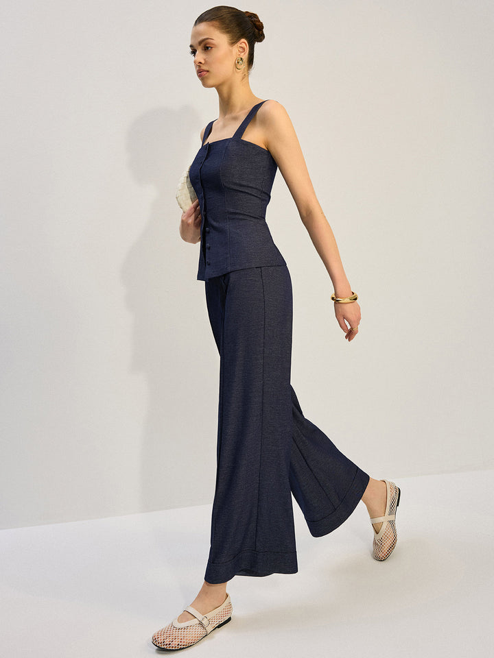 Denim Wide-Leg Pants  Liora Lane Boutique Pants