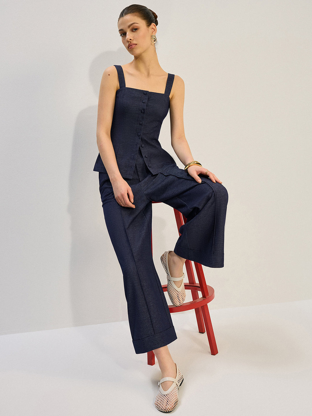 Denim Wide-Leg Pants  Liora Lane Boutique Pants