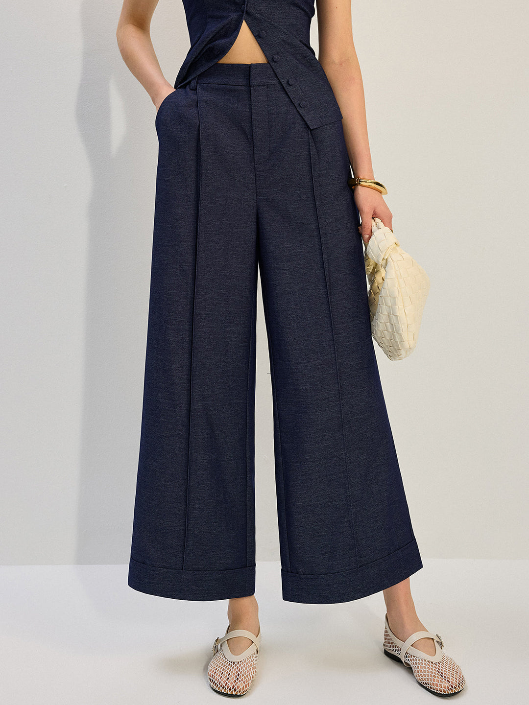 Denim Wide-Leg Pants  Liora Lane Boutique Pants