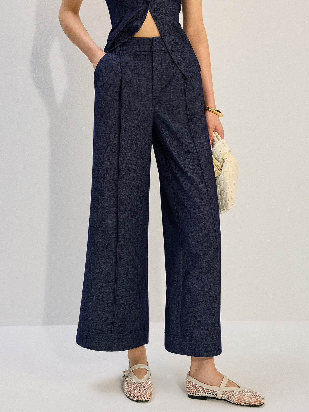 Denim Wide-Leg Pants  Liora Lane Boutique Pants