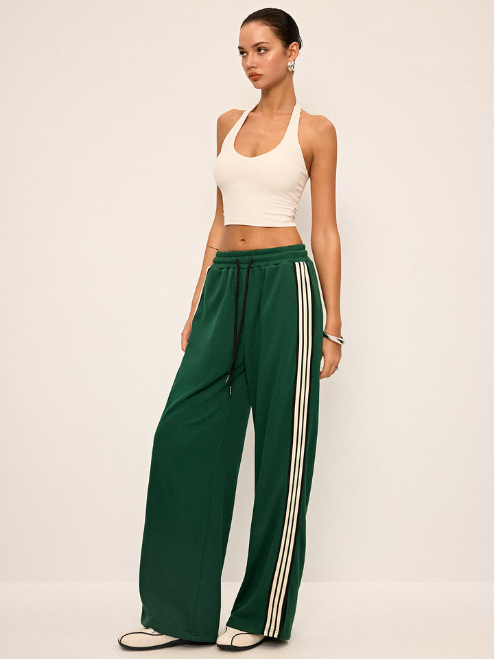 Side Stripe Wide-Leg Sweatpants  Liora Lane Boutique Sweatpants