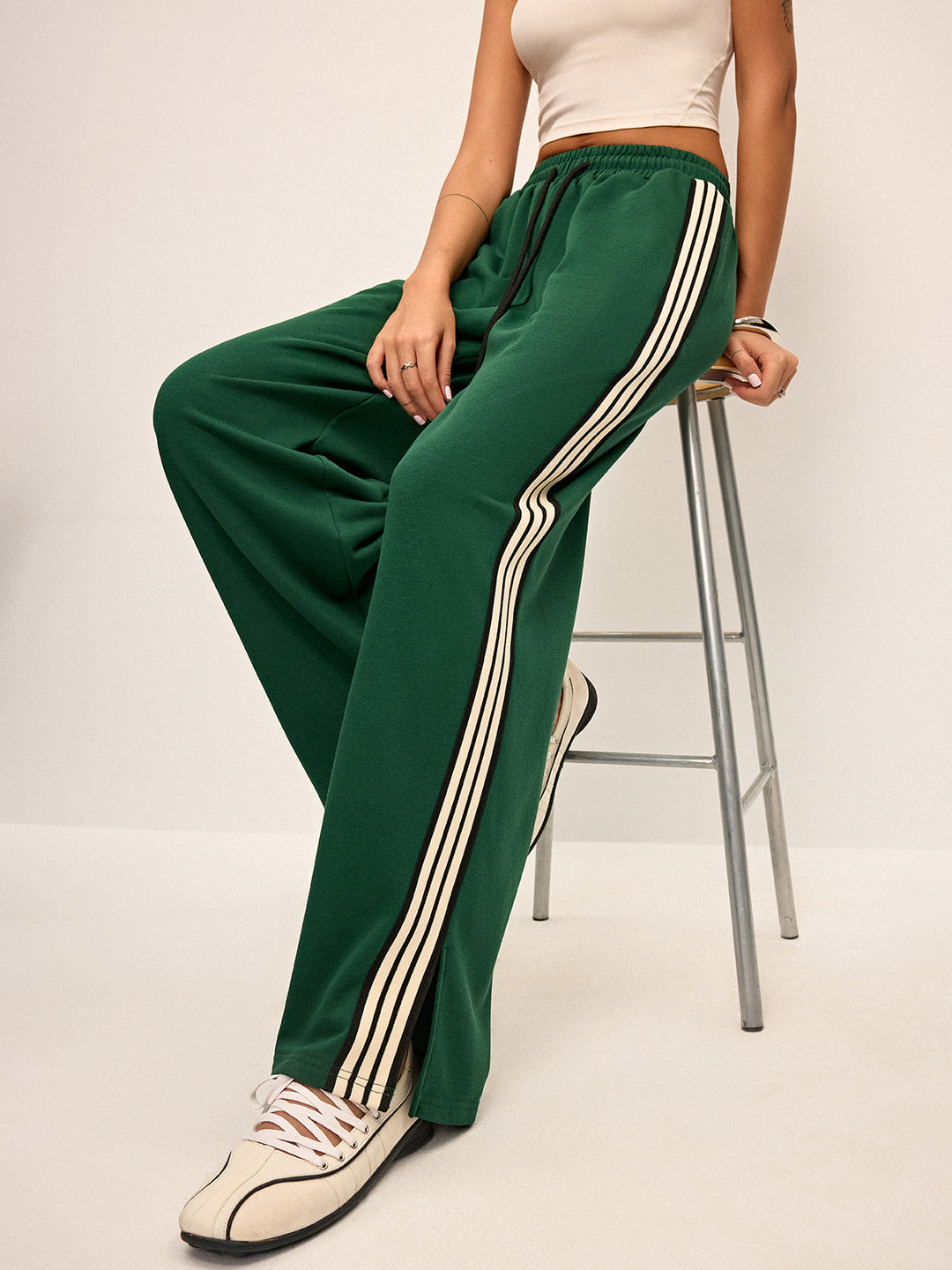 Side Stripe Wide-Leg Sweatpants  Liora Lane Boutique Sweatpants