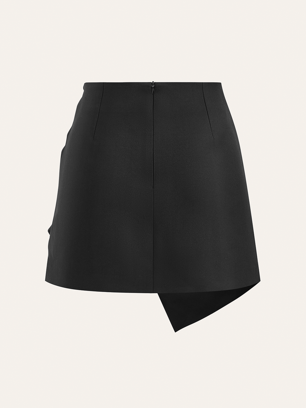 Asymmetric Ruched Wrap Mini Skirt with Metal Buckle  Liora Lane Boutique Skirts