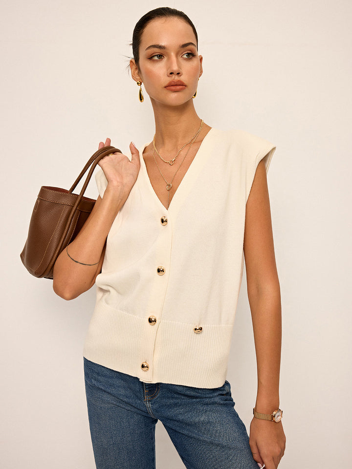 Asymmetric Two-Way Wear Knit Vest  Liora Lane Boutique Cardigans