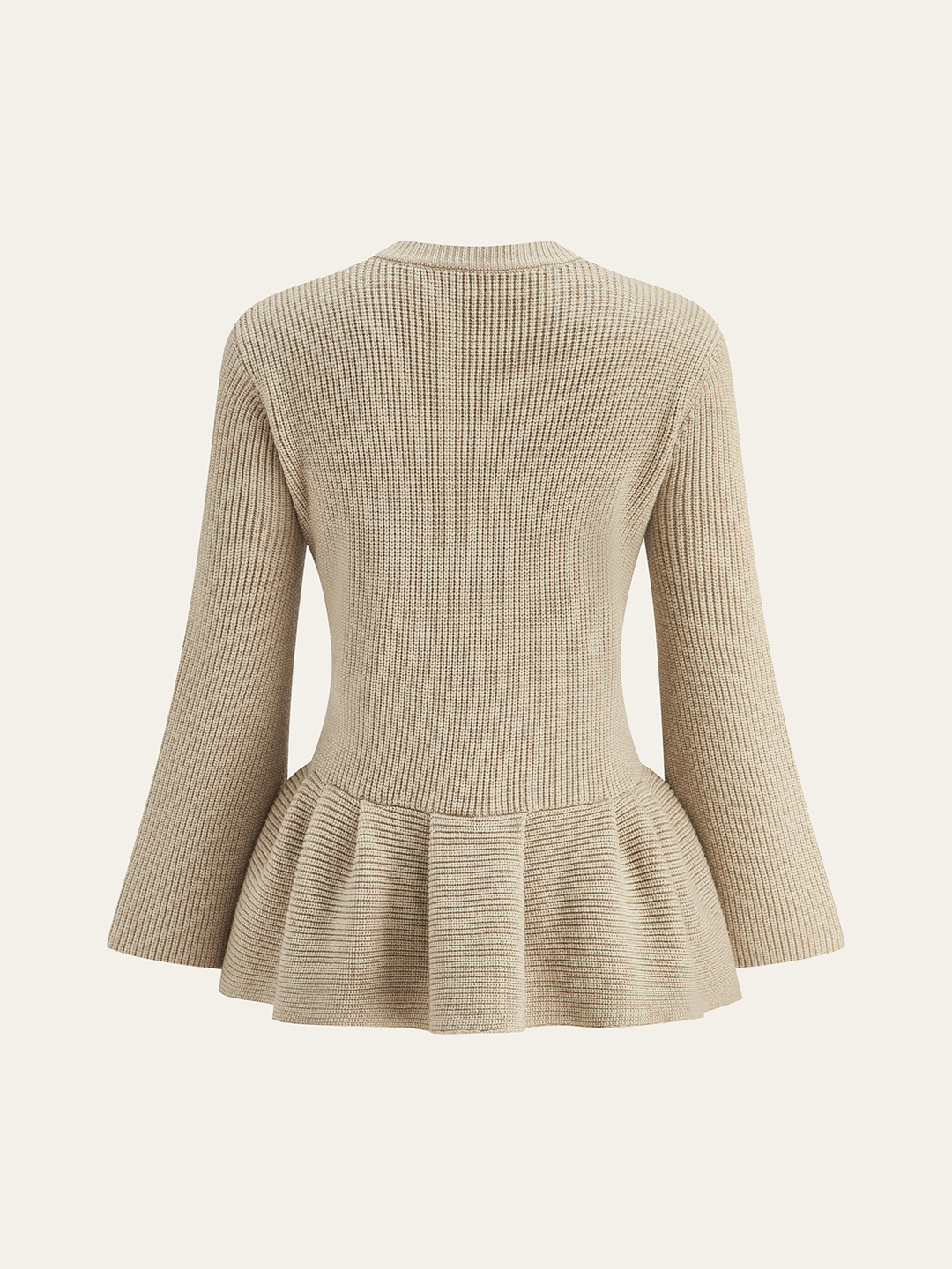 Wool-Blend Peplum Hem Cardigan  Liora Lane Boutique Cardigans