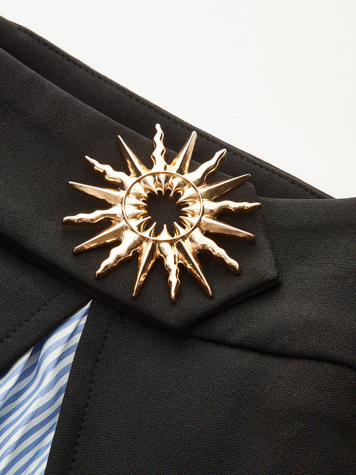 Asymmetric Striped-Panel Mini Skirt  Liora Lane Boutique Skirts