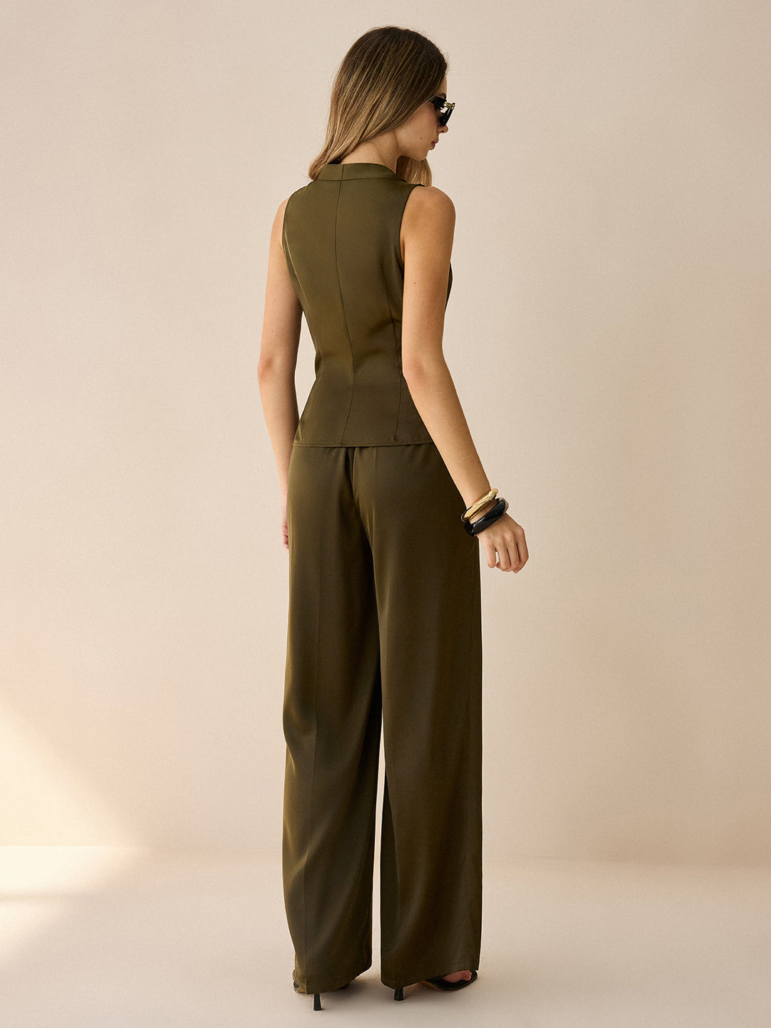 Asymmetric Wrap Top and Pants Set  Liora Lane Boutique Pant Sets