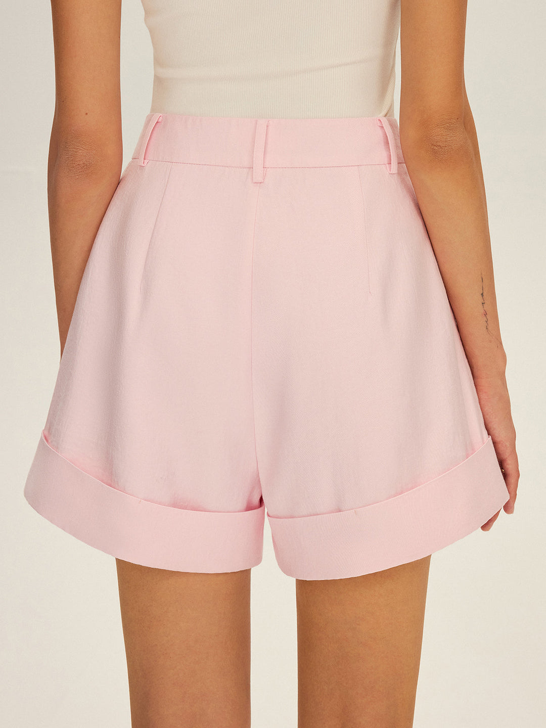 High-Waisted Cuffed Shorts  Liora Lane Boutique Shorts