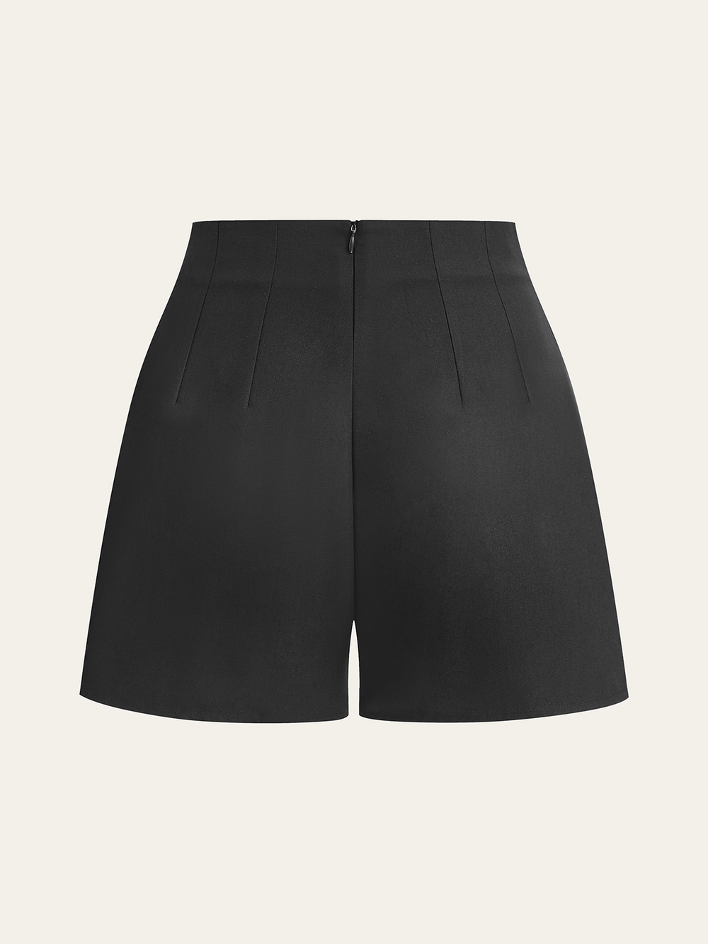 Mid-Waisted Pleated Shorts with Metal Button  Liora Lane Boutique Shorts