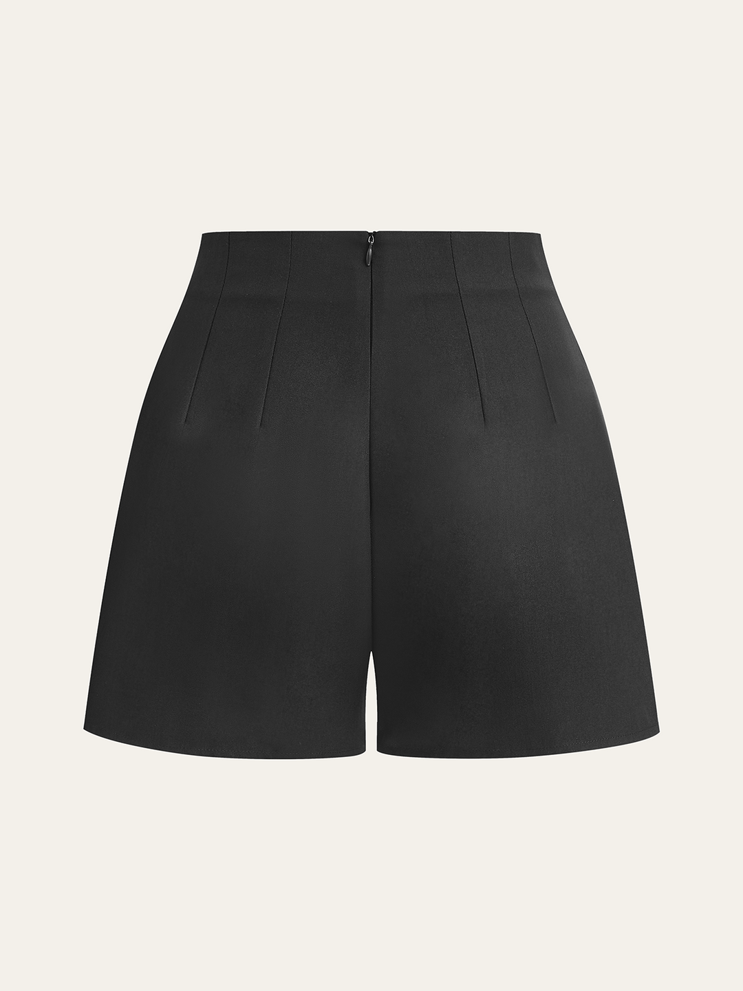 Mid-Waisted Pleated Shorts with Metal Button  Liora Lane Boutique Shorts