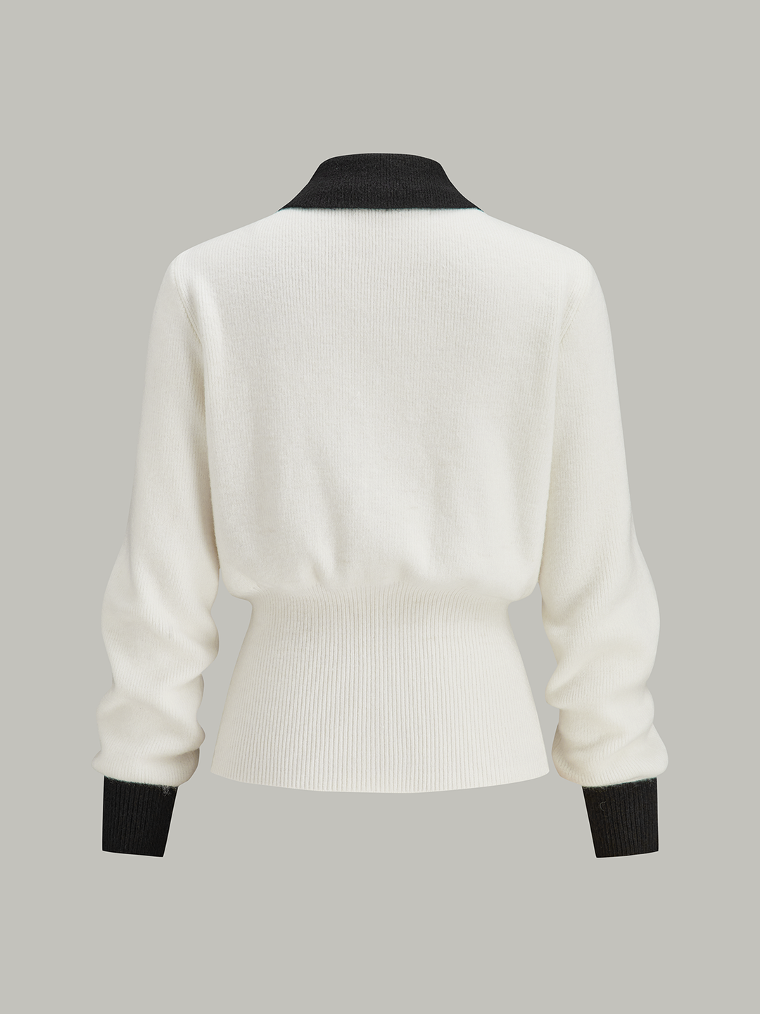 Contrast Trim Button Wool Blend Cardigan  Liora Lane Boutique Cardigans