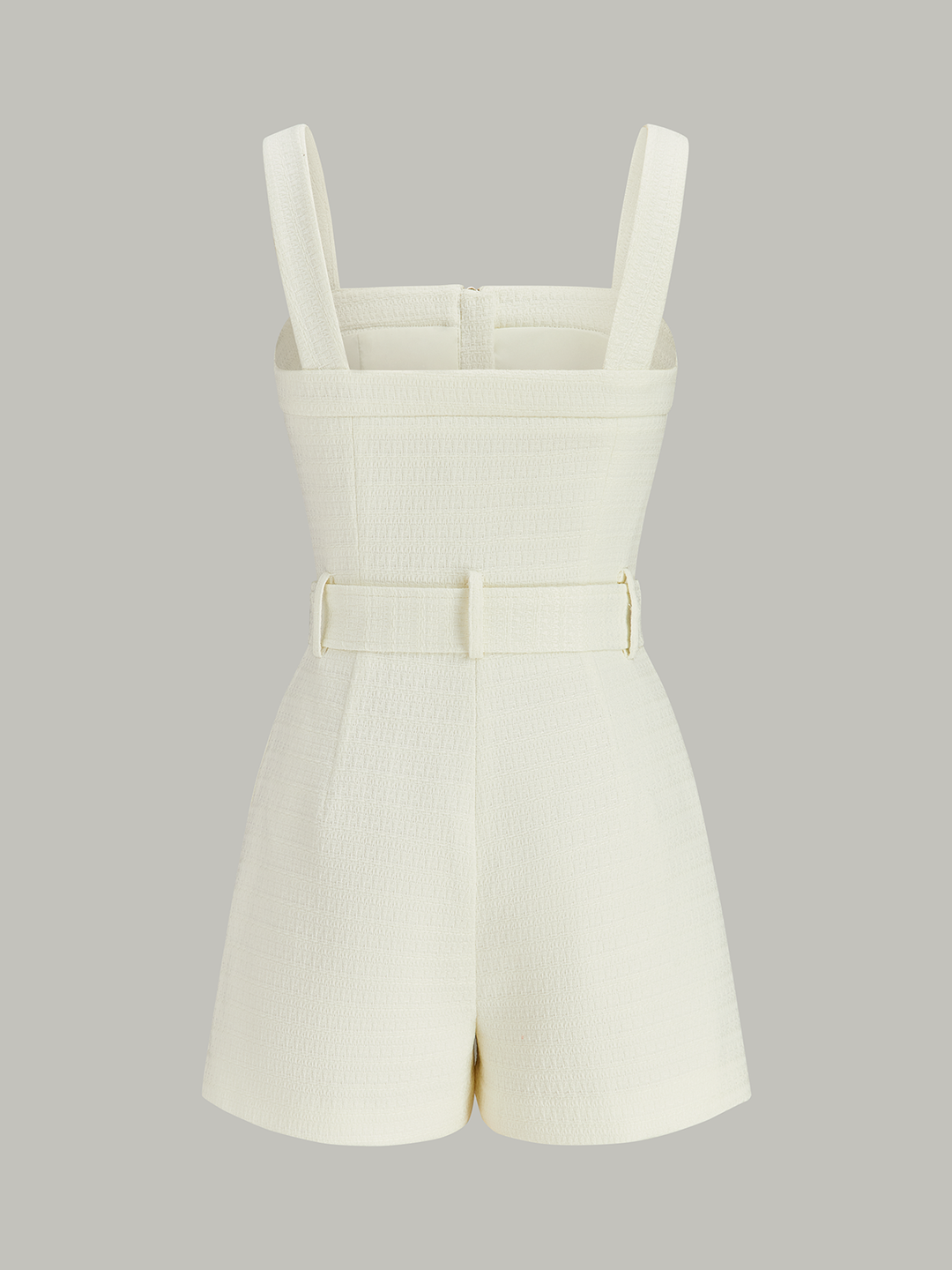 Textured Zipper Jumpsuit With Belt  Liora Lane Boutique Jumpsuits
