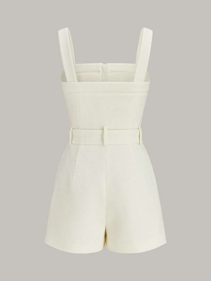 Textured Zipper Jumpsuit With Belt  Liora Lane Boutique Jumpsuits