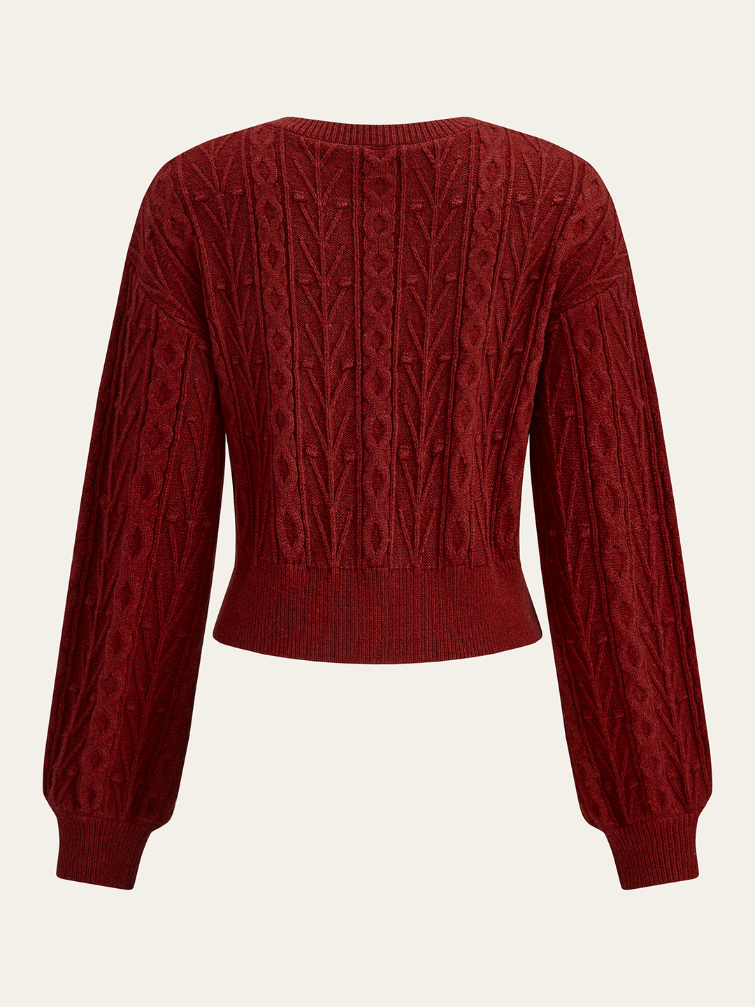 Wool Blend Bow Cable-Knit Cardigan  Liora Lane Boutique Cardigans