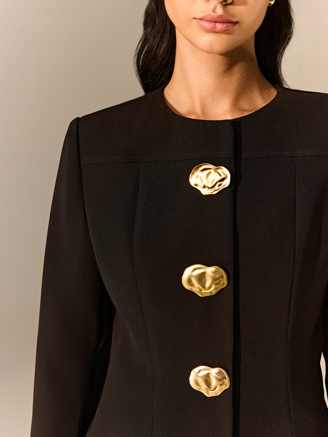 Metal Detail Tailored Blazer  Liora Lane Boutique Blazers