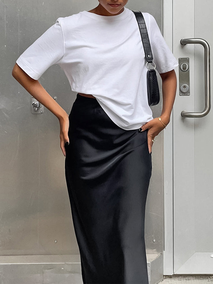 Utility Satin Maxi Skirt  Liora Lane Boutique Skirts