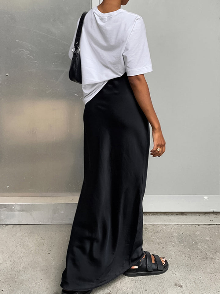 Utility Satin Maxi Skirt  Liora Lane Boutique Skirts