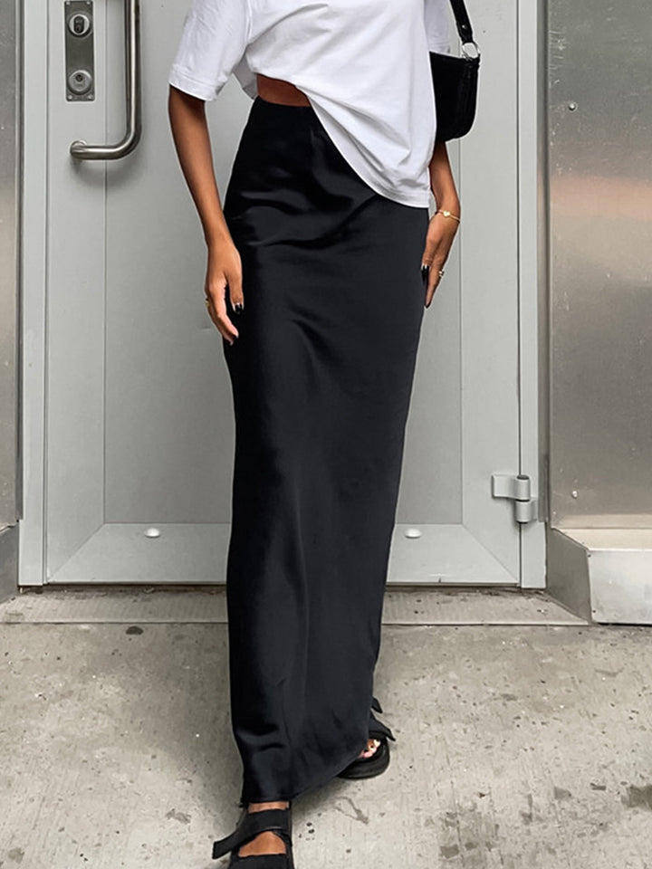 Utility Satin Maxi Skirt  Liora Lane Boutique Skirts
