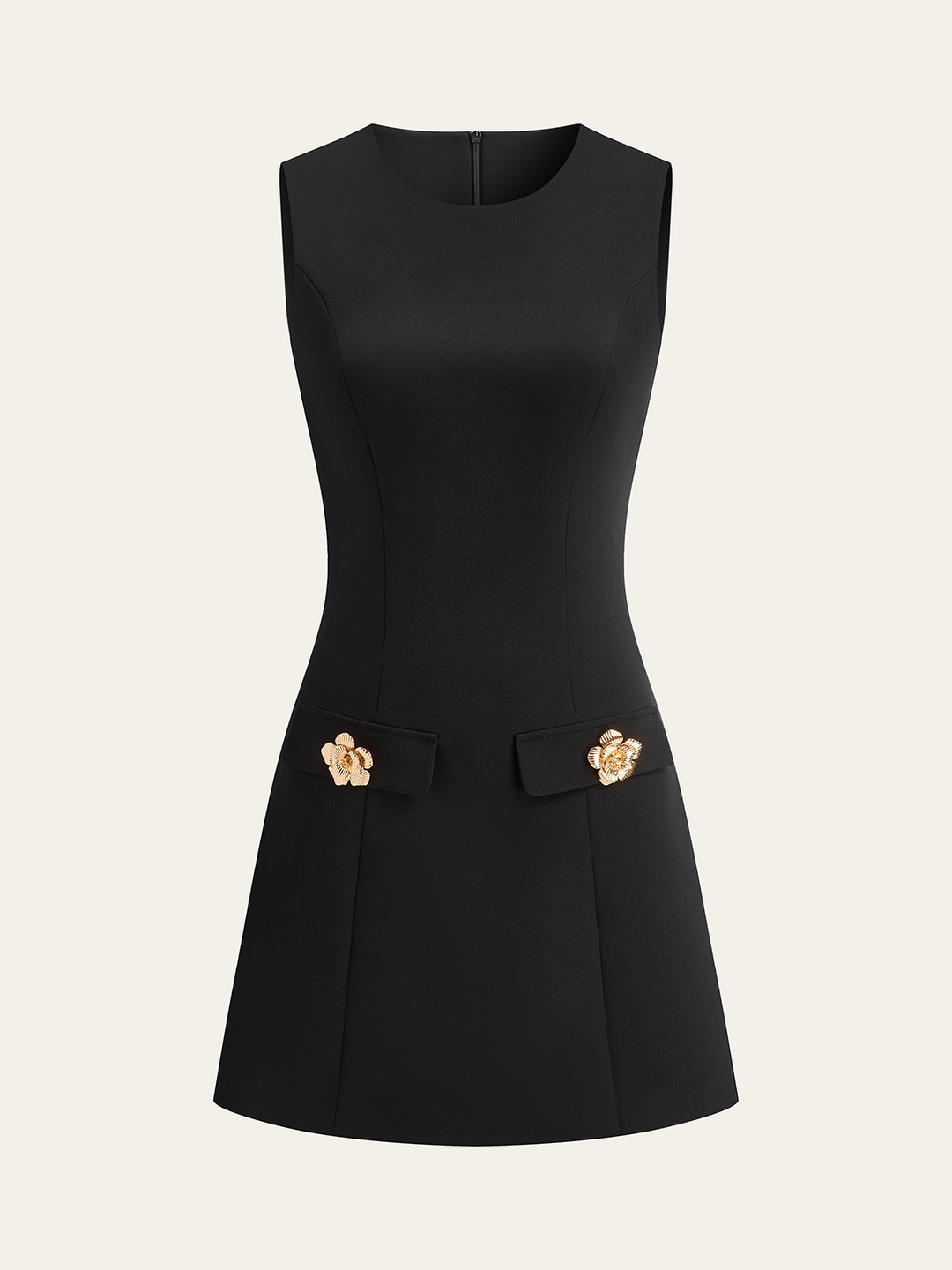 Detachable Cape Metal Floral Detail Dress Set  Liora Lane Boutique Skirt Sets