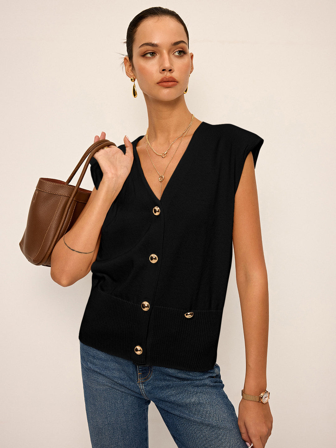 Asymmetric Two-Way Wear Knit Vest  Liora Lane Boutique Cardigans
