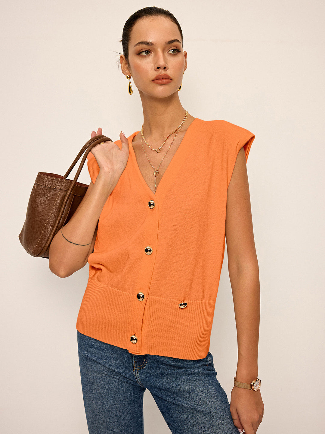 Asymmetric Two-Way Wear Knit Vest  Liora Lane Boutique Cardigans