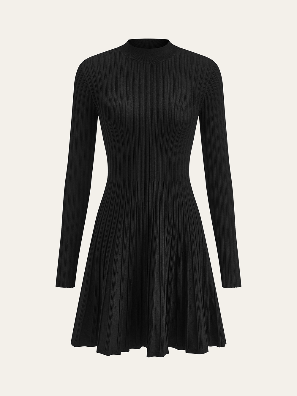 Mock Neck Flared Sweater Dress  Liora Lane Boutique Sweater Dresses