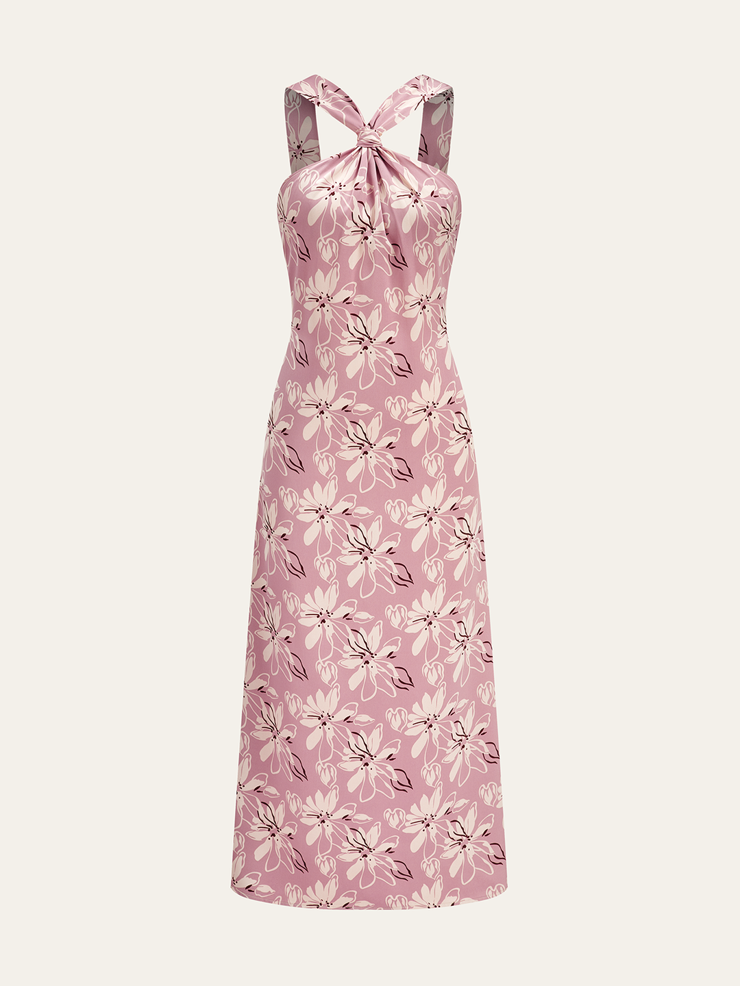 Halter Neck Floral Print Midi Dress  Liora Lane Boutique Dresses