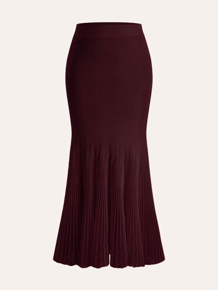 Mesh Panel Pleated Skirt  Liora Lane Boutique Sweater Skirts