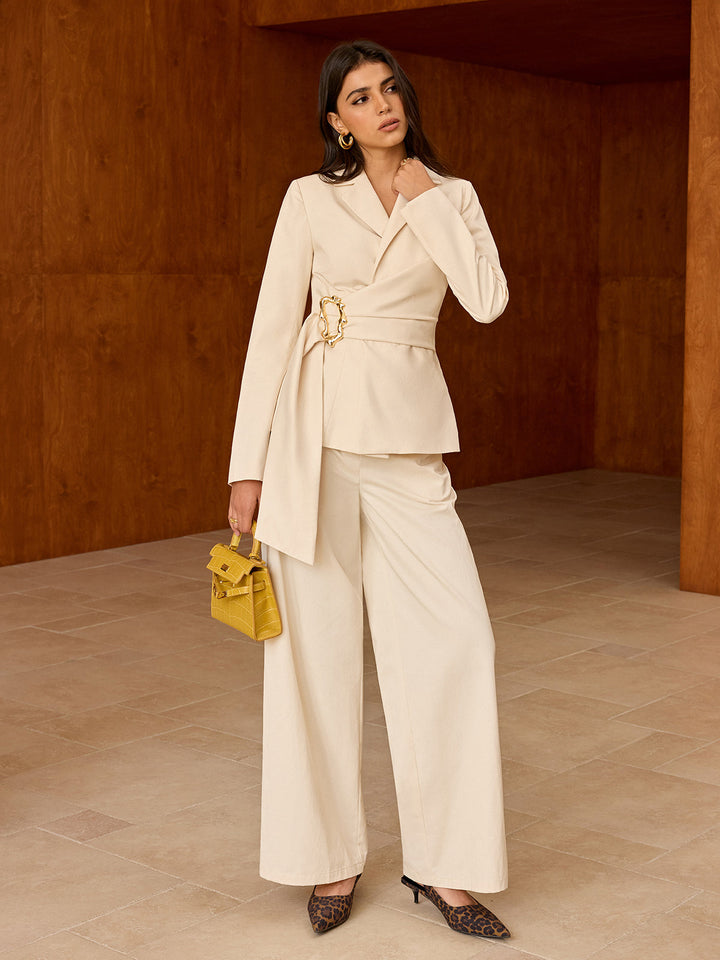 Asymmetric Belted Blazer  Liora Lane Boutique Blazers