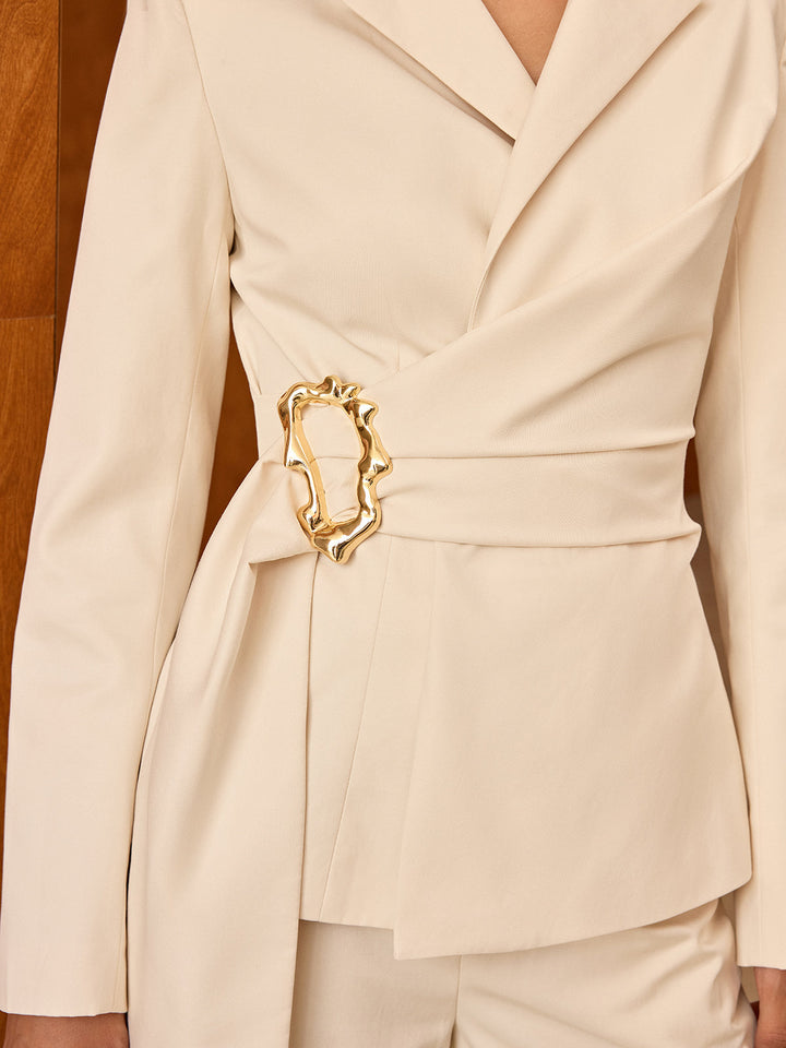 Asymmetric Belted Blazer  Liora Lane Boutique Blazers
