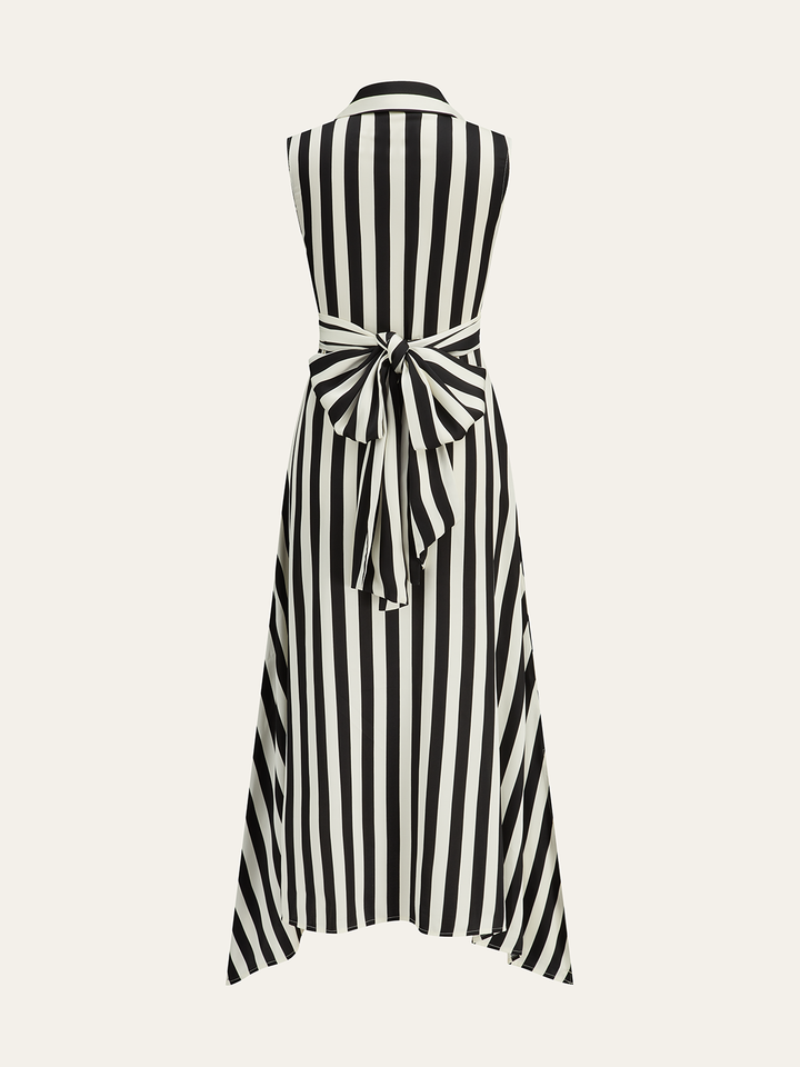 Striped Collared Sleeveless Maxi Dress  Liora Lane Boutique Dresses