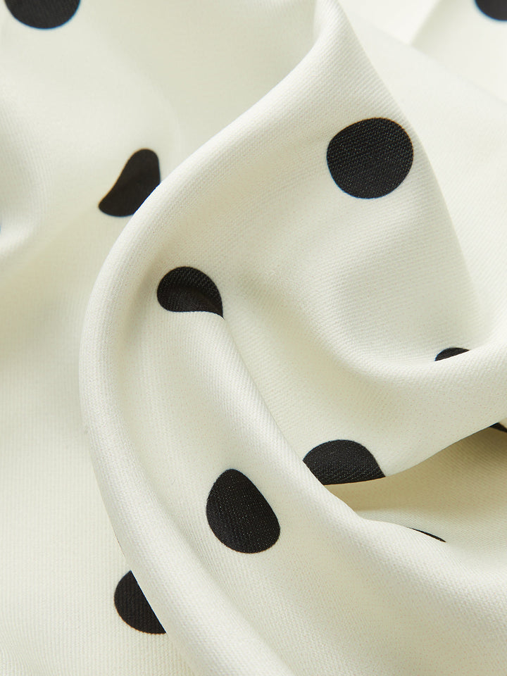 Polka Dot Square Neck Maxi Dress  Liora Lane Boutique Dresses