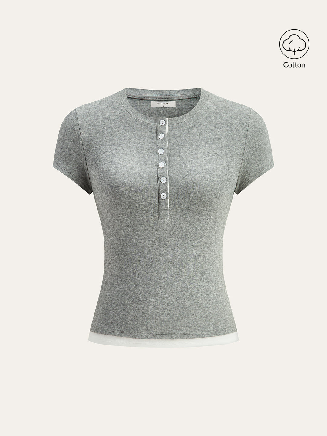 2 in 1 Layered Hem Short Sleeved T-Shirt  Liora Lane Boutique T-Shirts