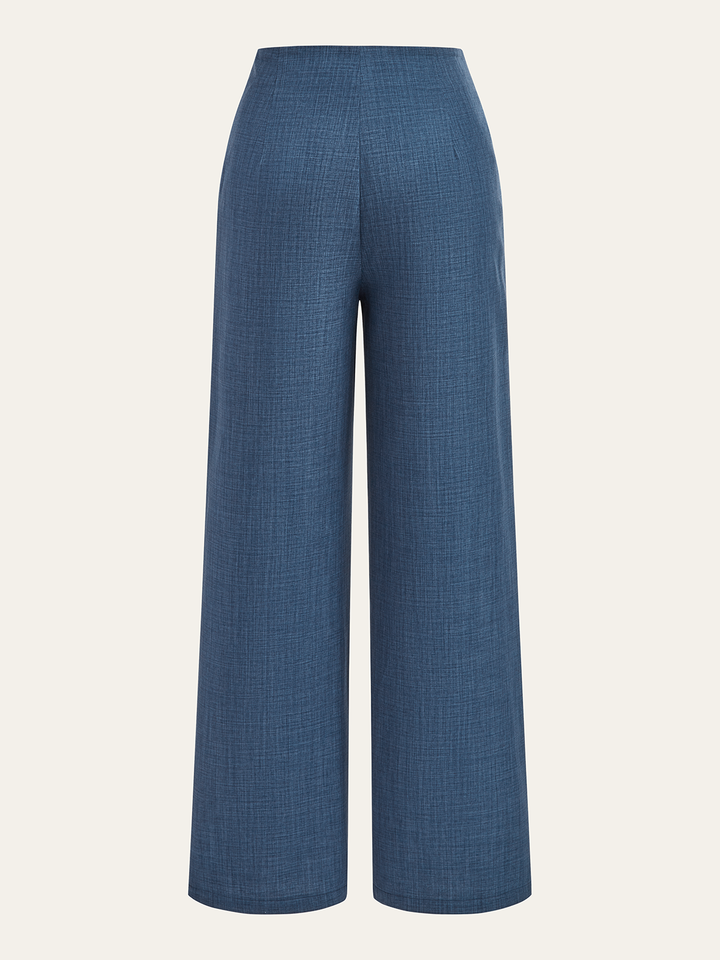 Metal Detail Straight-Leg Pants  Liora Lane Boutique Pants