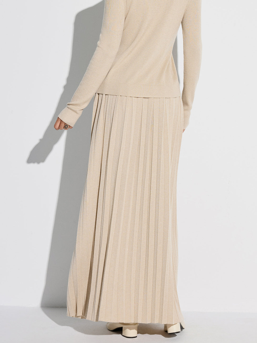 Pleated Wool Blend Sweater Skirt  Liora Lane Boutique Sweater Skirts