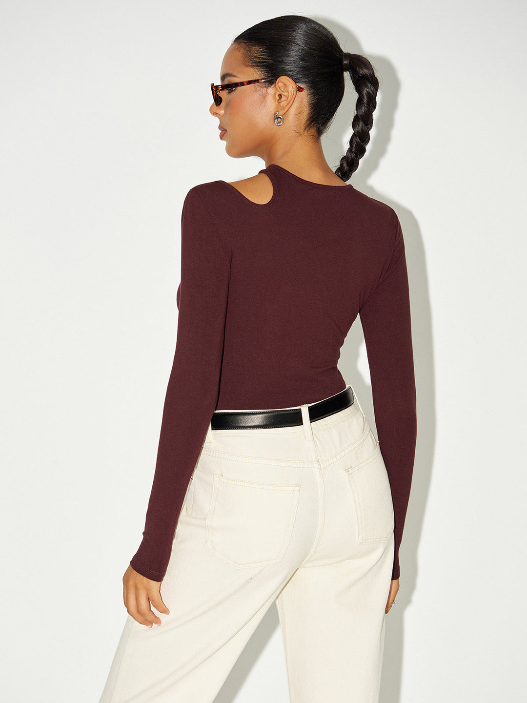 Long Sleeve Cut-Out Bodysuit  Liora Lane Boutique Bodysuits