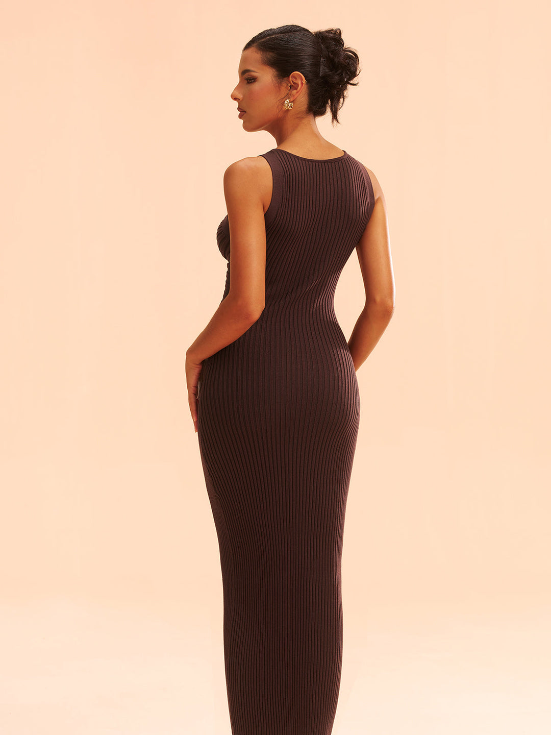 Ribbed Knit Cut-Out Bodycon Midi Dress  Liora Lane Boutique Dresses