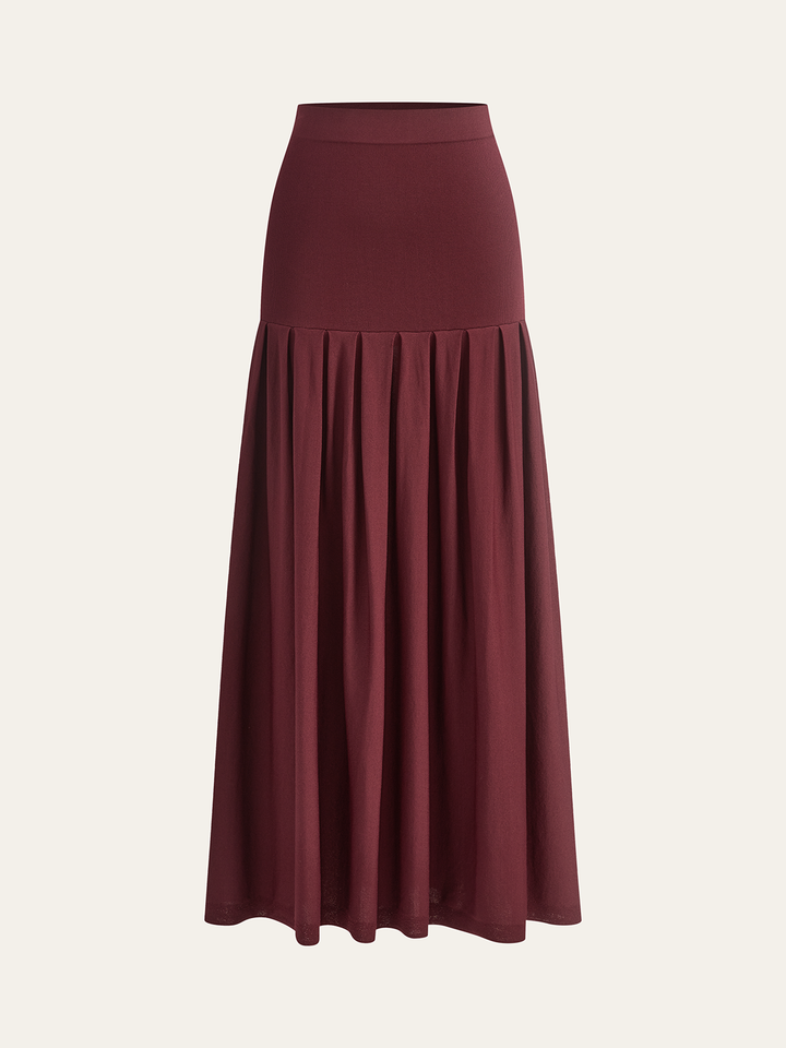 Mock Neck Sleeveless Top and Pleated Midi Skirt Set  Liora Lane Boutique Skirt Sets