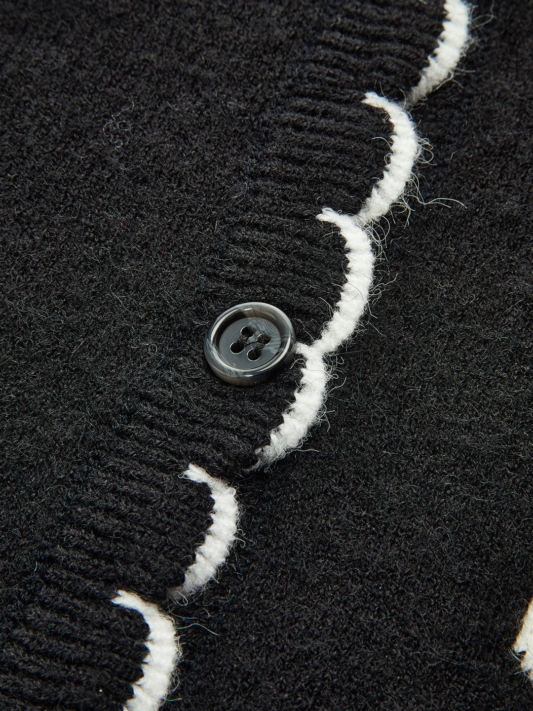 Scalloped Trim Polka Dot Knit Cardigan  Liora Lane Boutique Cardigans