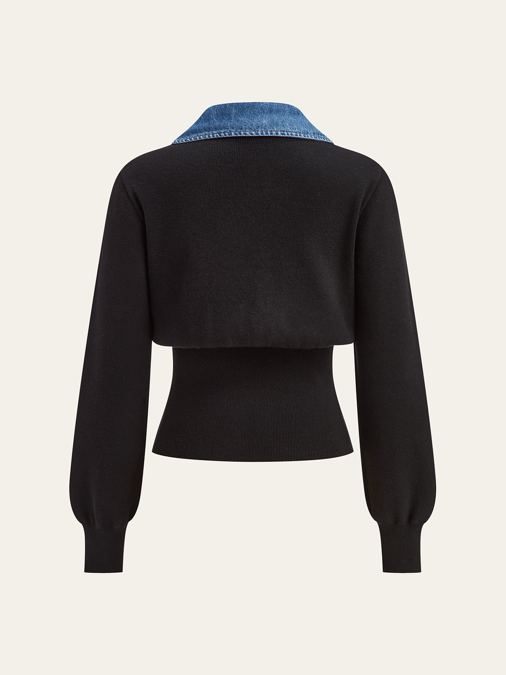 Denim Trim Metal Button Cardigan  Liora Lane Boutique Cardigans