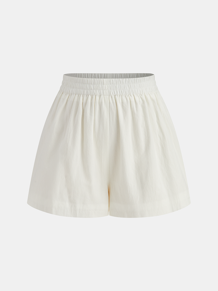 Square Neck Pleated Shorts Set  Liora Lane Boutique Short Sets