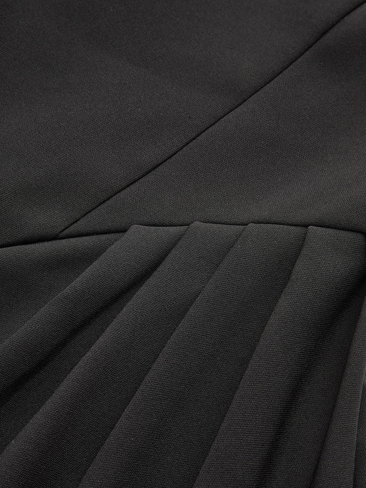 Sleeveless Square Neck Diamond Trim Flare Dress  Liora Lane Boutique Dresses