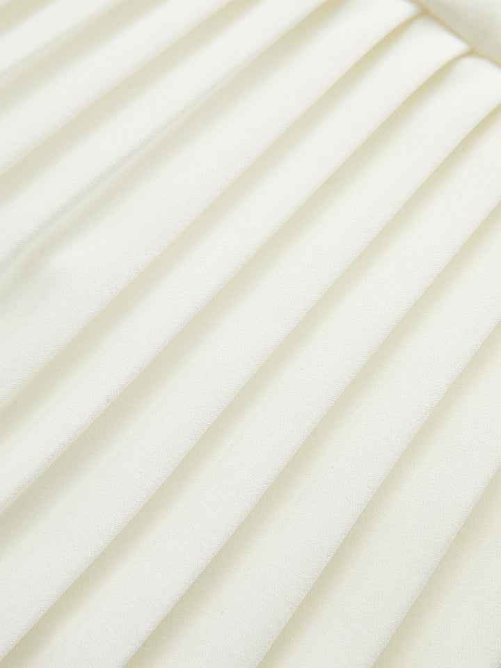 Pleated Hem Mock Neck Mini Dress  Liora Lane Boutique Dresses