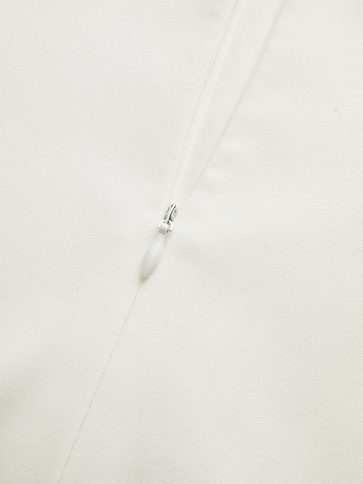 Pleated Hem Mock Neck Mini Dress  Liora Lane Boutique Dresses