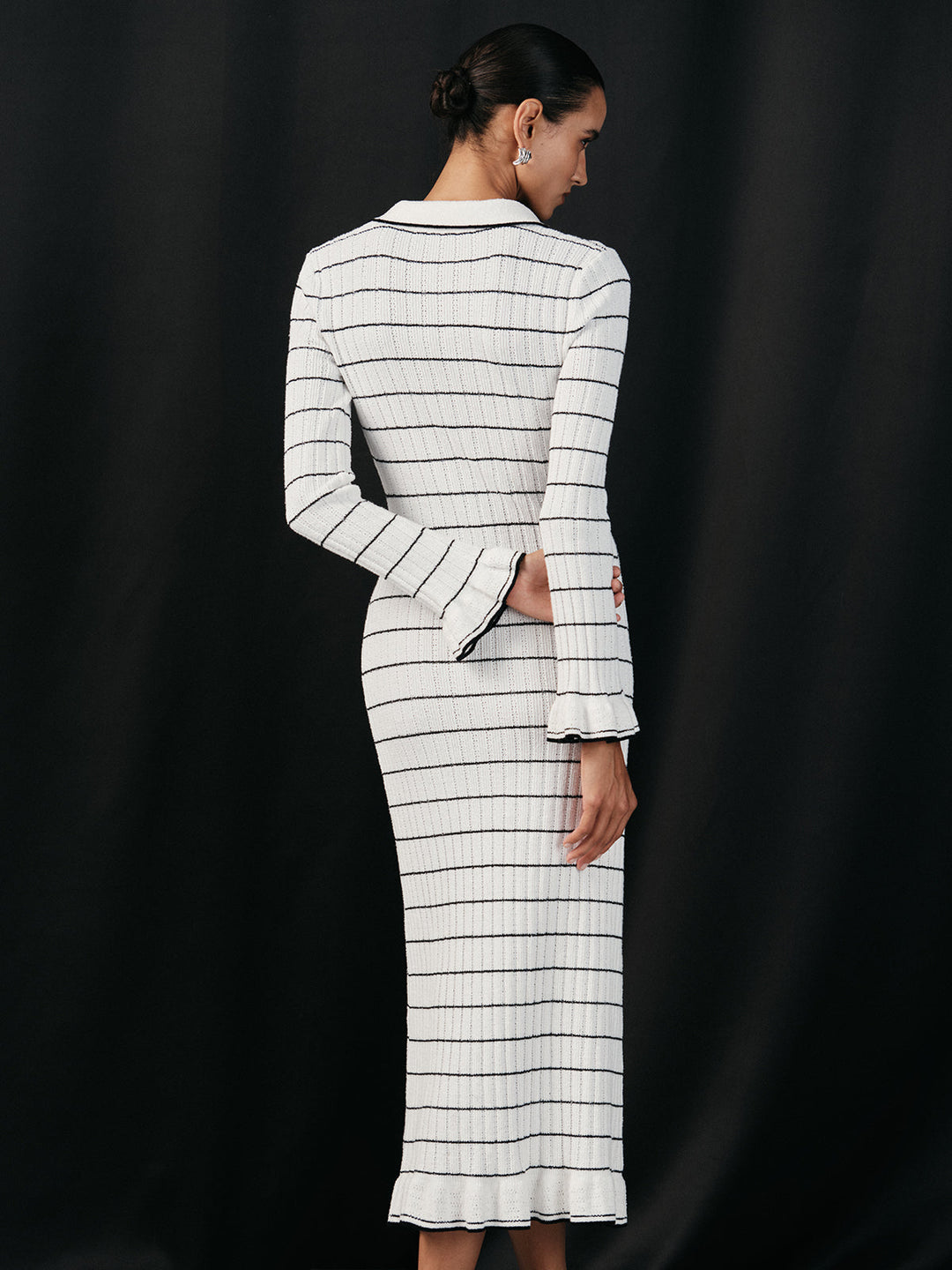 Sailor-stripe Stretch-knit Midi Dress  Liora Lane Boutique Sweater Dresses