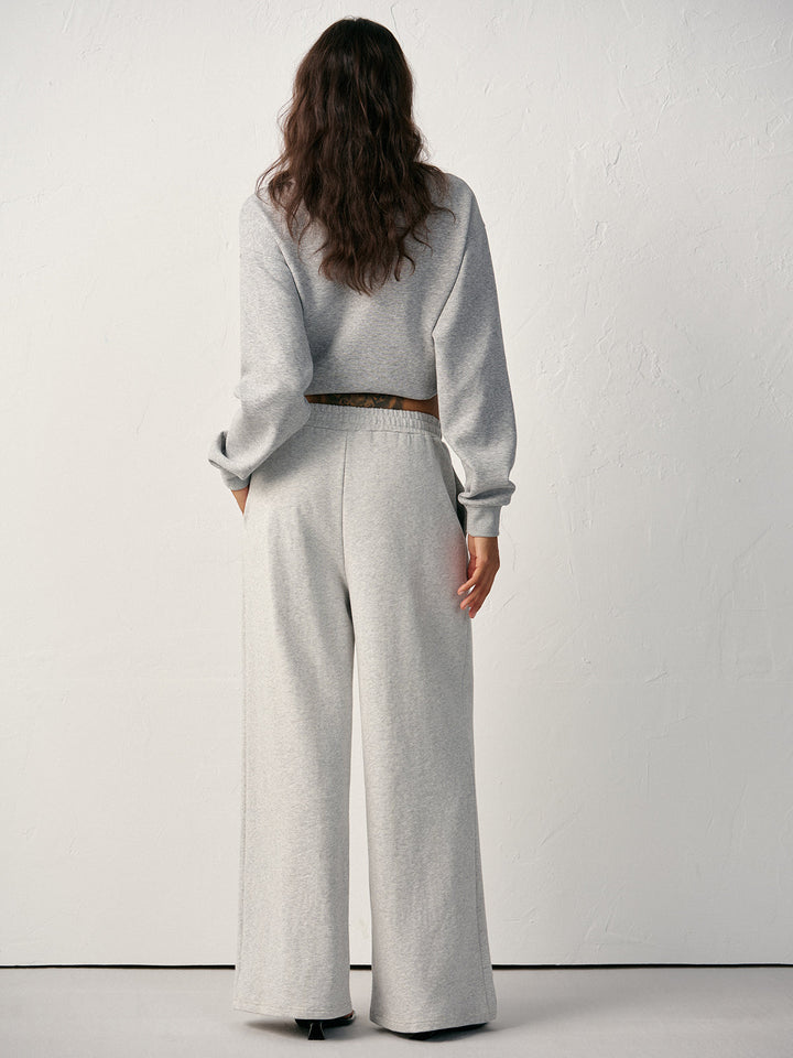 Cotton Blend Straight-Leg Sweatpants  Liora Lane Boutique Sweatpants