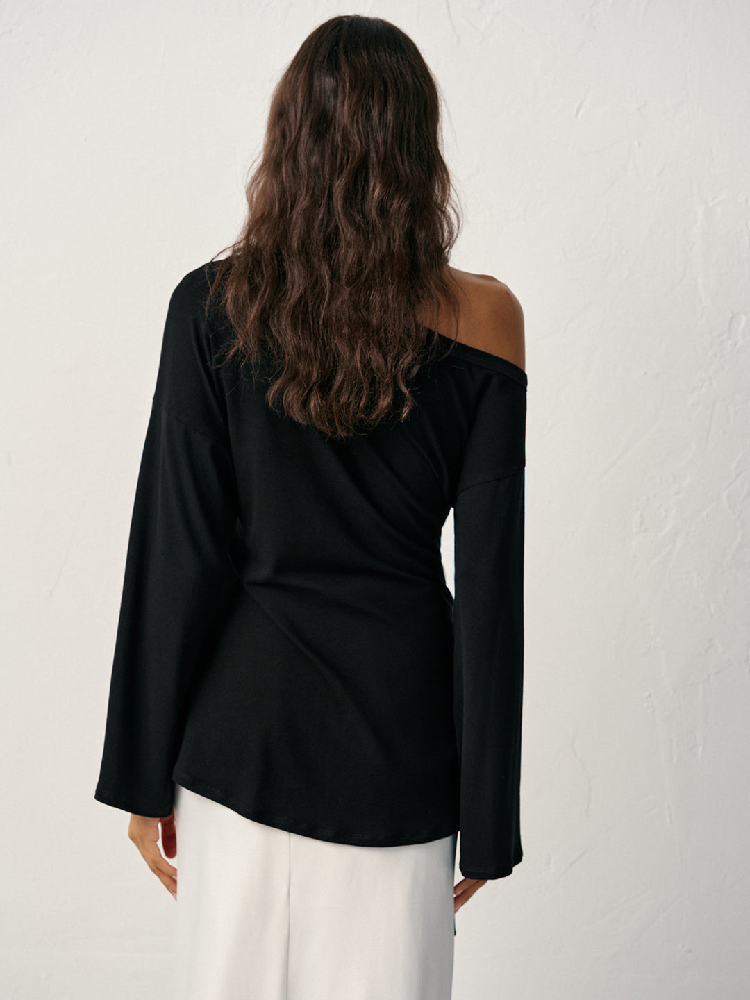Off-Shoulder Long Sleeve T-Shirt  Liora Lane Boutique T-Shirts