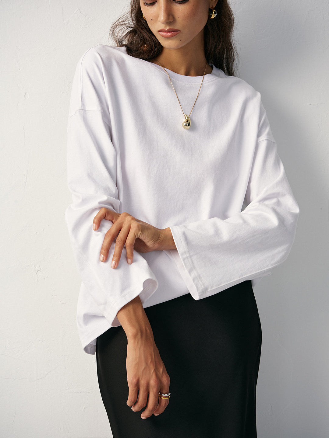 Long Sleeve Cotton T-Shirt  Liora Lane Boutique T-Shirts