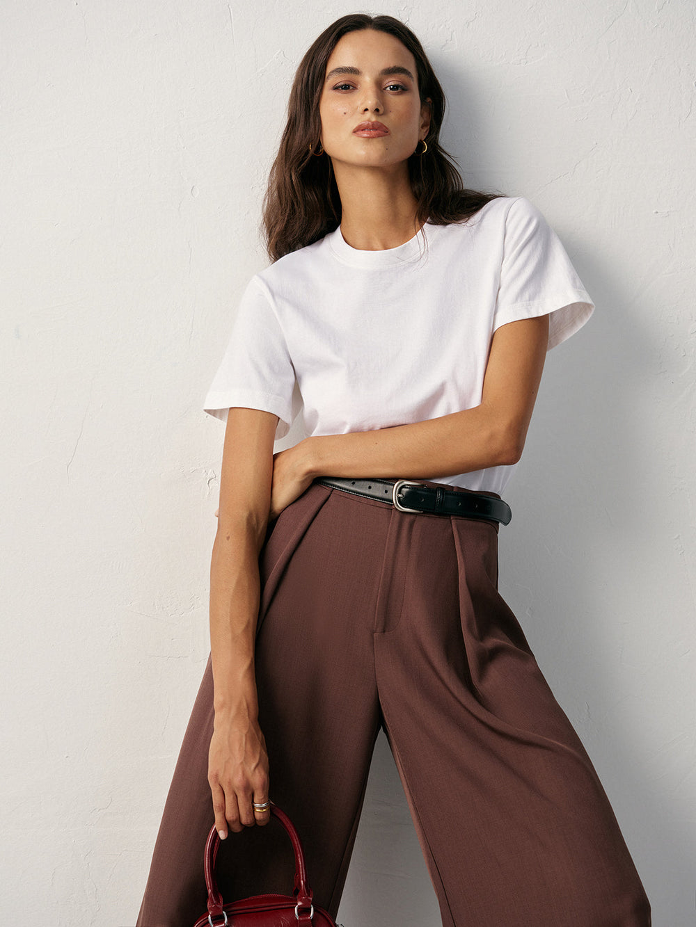 Water-Repellent Cotton Crew Neck T-Shirt  Liora Lane Boutique T-Shirts